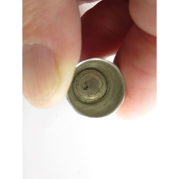 Antique Thimble Octagon Form F.A.B. Number 8 Sterling Silver Chamfered Decorated - Picture 6 of 7